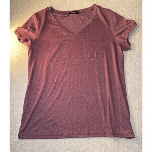 Sunbs Women’s XL Maroon Vneck Shirt With Pocket